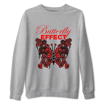 4s Bred Reimagined shirt to match jordans Butterfly Effect sneaker tees Air Jordan 4 Bred Reimagined SNRT Sneaker Release Tees Unisex Heather Grey 2 T-Shirt