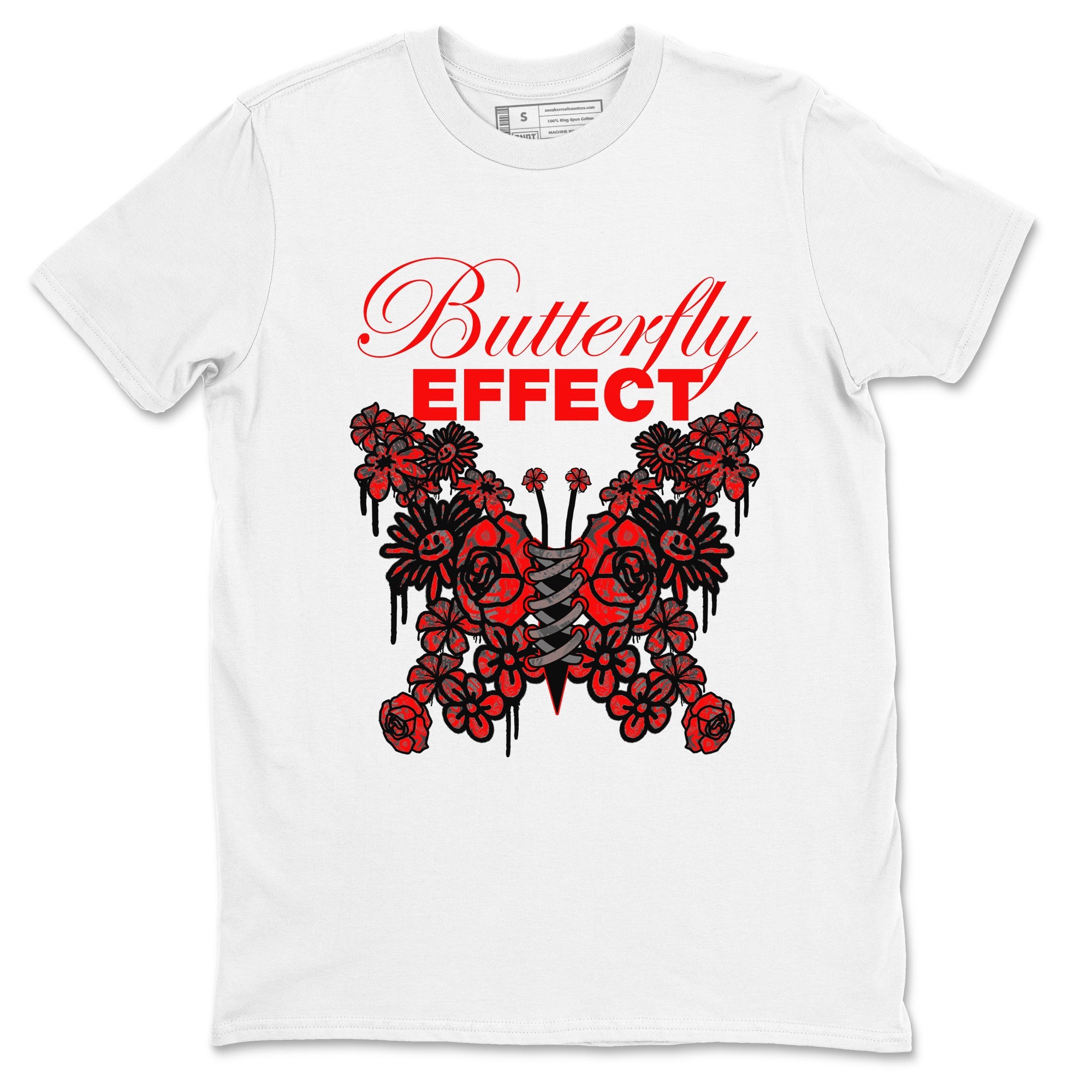4s Bred Reimagined shirt to match jordans Butterfly Effect sneaker tees Air Jordan 4 Bred Reimagined SNRT Sneaker Release Tees Unisex White 2 T-Shirt