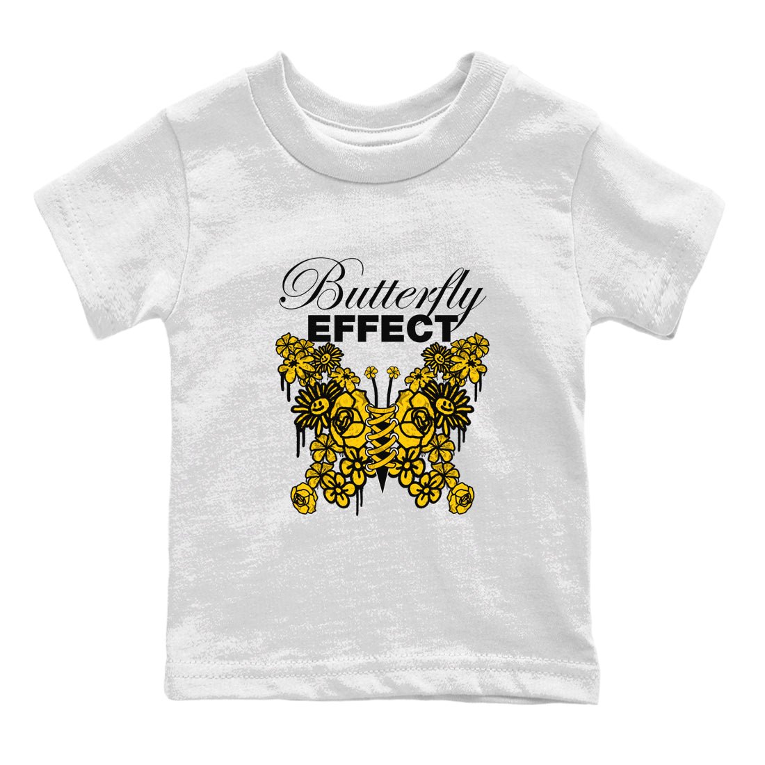 Air Jordan 6 Yellow Ochre shirt to match jordans Butterfly Effect sneaker tees AJ6 Yellow Ochre SNRT Sneaker Release Tees Baby Toddler White 2 T-Shirt