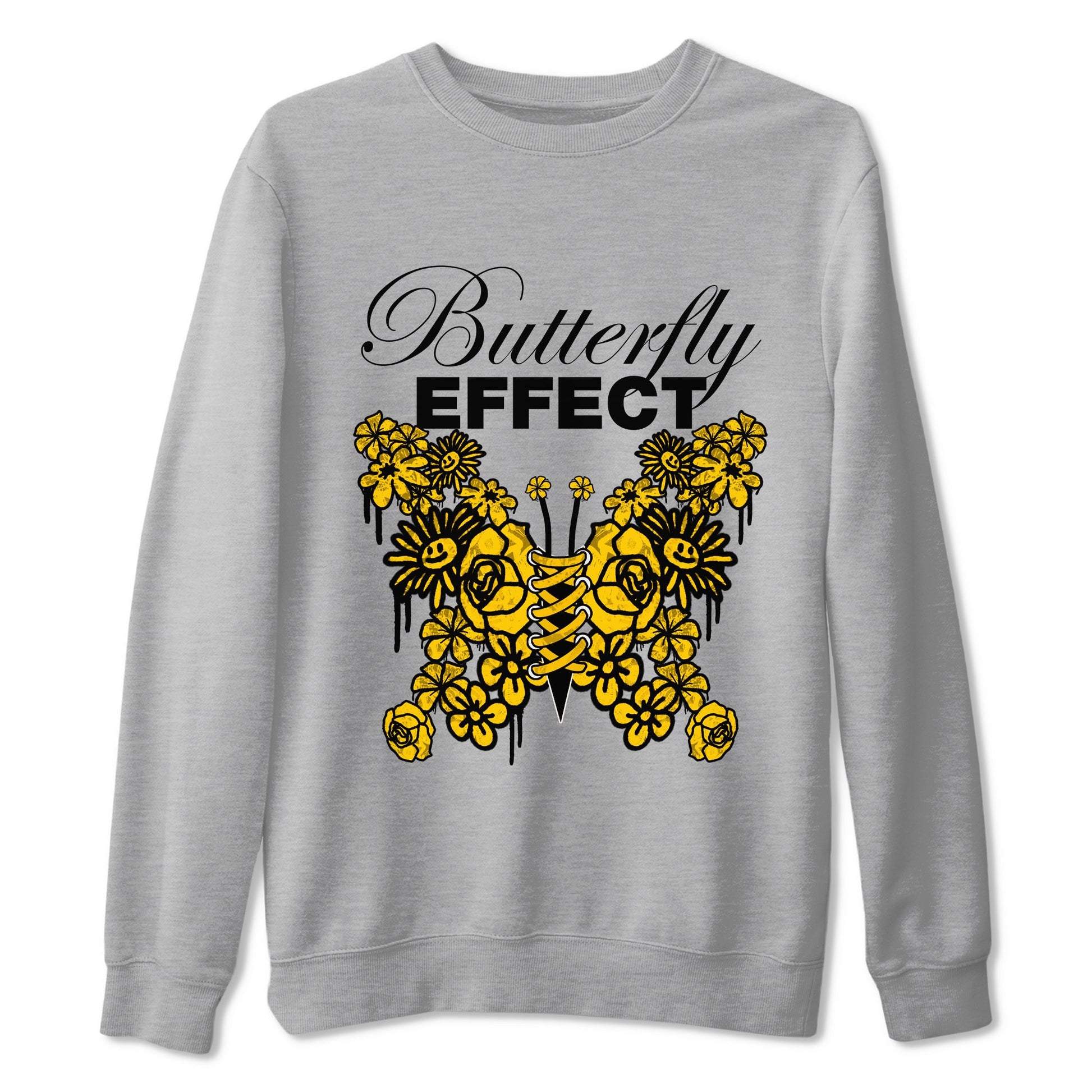 Air Jordan 6 Yellow Ochre shirt to match jordans Butterfly Effect sneaker tees AJ6 Yellow Ochre SNRT Sneaker Release Tees Unisex Heather Grey 2 T-Shirt