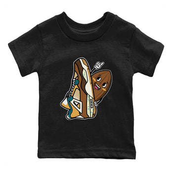 Air Jordan 4 GS Cacao Wow Kid's shirt to match jordans Cacao Friend sneaker tees Air Jordan 4 Cacao Wow SNRT Sneaker Release Tees Baby Toddler Kids Black 2 T-Shirt