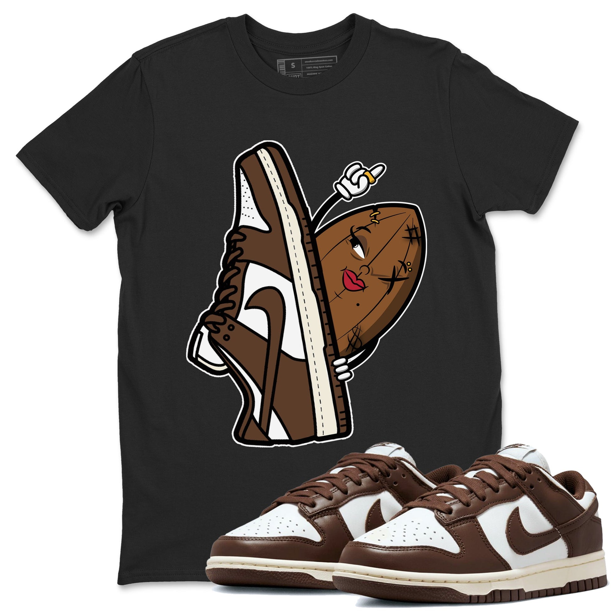 Dunk Low Cacao Wow shirt to match jordans Cacao Friend sneaker tees Special Valentine's Day Couple Shirt Dunk Cacao Wow SNRT Sneaker Tees Sneaker Matching Shirt Unisex Black 1 T-Shirt