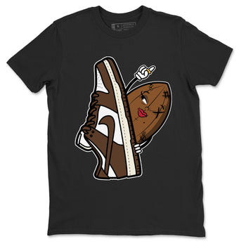 Dunk Low Cacao Wow shirt to match jordans Cacao Friend sneaker tees Special Valentine's Day Couple Shirt Dunk Cacao Wow SNRT Sneaker Tees Sneaker Matching Shirt Unisex Black 2 T-Shirt