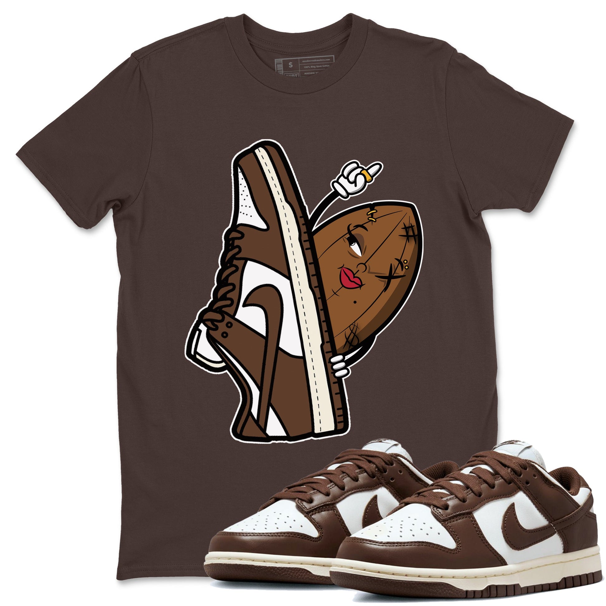 Dunk Low Cacao Wow shirt to match jordans Cacao Friend sneaker tees Special Valentine's Day Couple Shirt Dunk Cacao Wow SNRT Sneaker Tees Sneaker Matching Shirt Unisex Dark Chocolate 1 T-Shirt