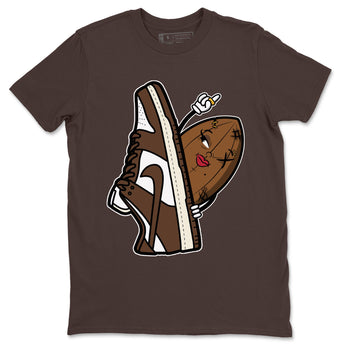 Dunk Low Cacao Wow shirt to match jordans Cacao Friend sneaker tees Special Valentine's Day Couple Shirt Dunk Cacao Wow SNRT Sneaker Tees Sneaker Matching Shirt Unisex Dark Chocolate 2 T-Shirt