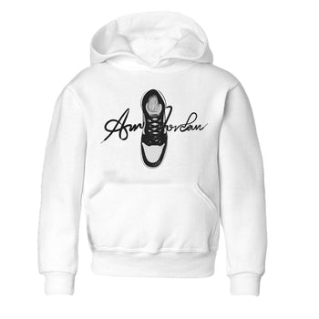 Jordan 1 Black White Sneaker Match Tees Caligraphy Shoe Lace Sneaker Tees Jordan 1 Black White Sneaker Release Tees Kids Shirts