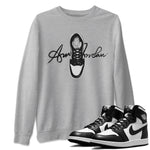 Jordan 1 Black White Sneaker Match Tees Caligraphy Shoe Lace Sneaker Tees Jordan 1 Black White Sneaker Release Tees Unisex Shirts