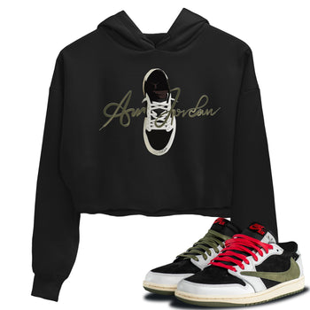 Jordan 1 Travis Scott Olive Sneaker Match Tees Caligraphy Shoe Lace Sneaker Tees Jordan 1 Travis Scott Olive Sneaker Release Tees Women's Shirts