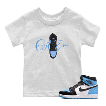 Air Jordan 1 Retro High OG UNC Toe Shirt to match Jordans Caligraphy Shoe Lace Sneaker Tees 1s UNC Toe SNRT Sneaker Release Tees Kids and Baby Tees White 1