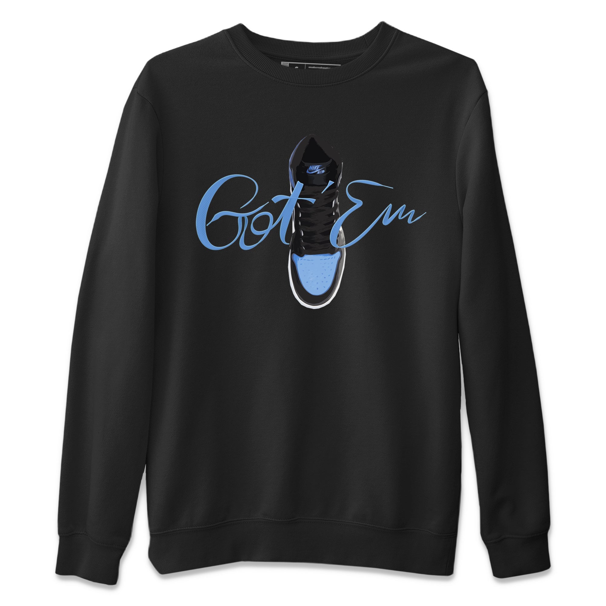 Air Jordan 1 Retro High OG UNC Toe Shirt to match Jordans Caligraphy Shoe Lace Sneaker Tees 1s UNC Toe SNRT Sneaker Release Tees Crew Neck T-Shirts Black 2