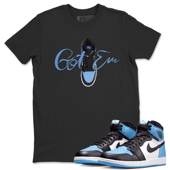 Air Jordan 1 Retro High OG UNC Toe Shirt to match Jordans Caligraphy Shoe Lace Sneaker Tees 1s UNC Toe SNRT Sneaker Release Tees Crew Neck T-Shirts Black 1