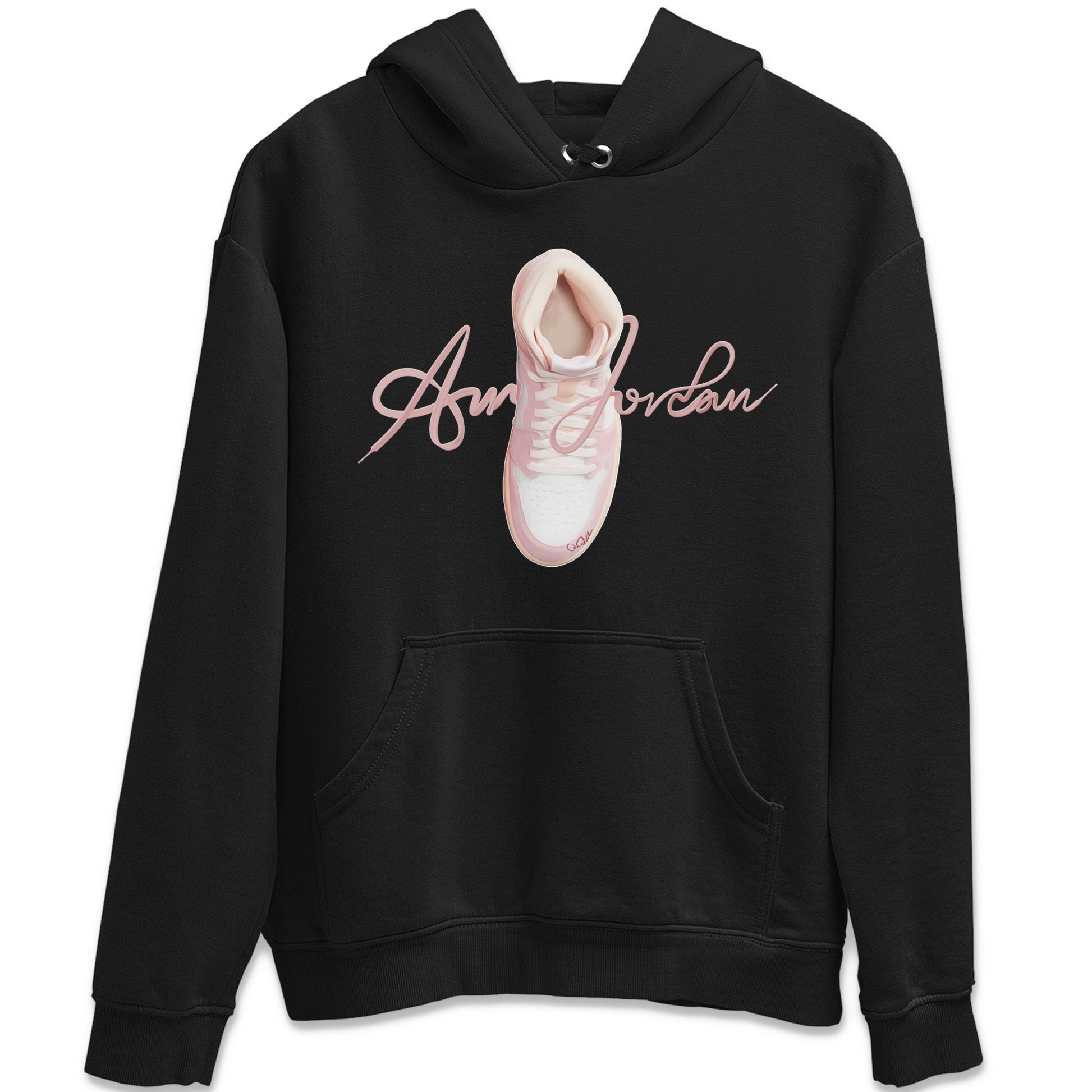 AJ1 Retro High OG Washed Pink Sneaker Match Tees Caligraphy Shoe Lace Sneaker Tees AJ1 Retro High OG Washed Pink Sneaker Release Tees Unisex Shirts Black 2