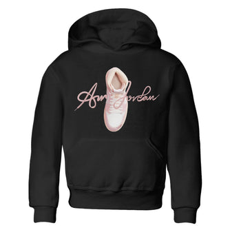 AJ1 Retro High OG Washed Pink Sneaker Match Tees Caligraphy Shoe Lace Sneaker Tees AJ1 Retro High OG Washed Pink Sneaker Release Tees Kids Shirts Black 2