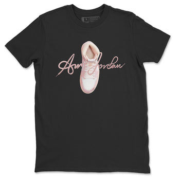 AJ1 Retro High OG Washed Pink Sneaker Match Tees Caligraphy Shoe Lace Sneaker Tees AJ1 Retro High OG Washed Pink Sneaker Release Tees Unisex Shirts Black 2