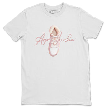 AJ1 Retro High OG Washed Pink Sneaker Match Tees Caligraphy Shoe Lace Sneaker Tees AJ1 Retro High OG Washed Pink Sneaker Release Tees Unisex Shirts White 2