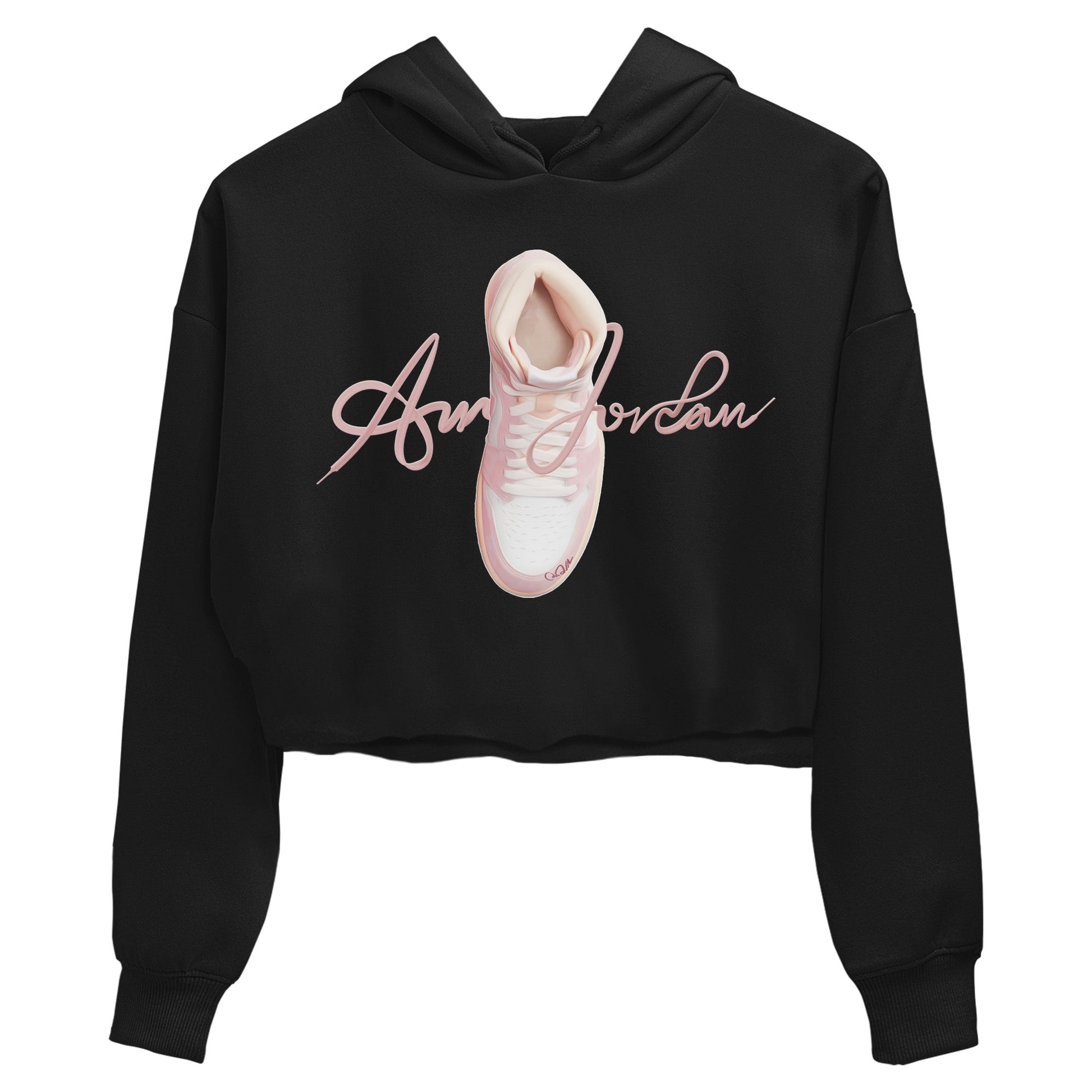 AJ1 Retro High OG Washed Pink Sneaker Match Tees Caligraphy Shoe Lace Sneaker Tees AJ1 Retro High OG Washed Pink Sneaker Release Tees Women's Shirts Black 2