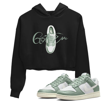 Dunk Mica Green Sneaker Match Tees Caligraphy Shoe Lace Sneaker Tees Dunk Low Mica Green Sneaker Release Tees Women's Shirts Black 1