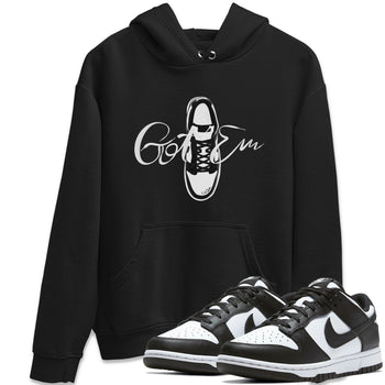 Dunk Panda Sneaker Match Tees Caligraphy Shoe Lace Sneaker Tees Dunk Low White Black SNRT Sneaker Release Tees Unisex Shirts Black 1