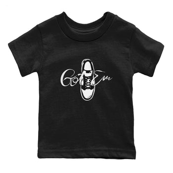 Dunk Panda Sneaker Match Tees Caligraphy Shoe Lace Sneaker Tees Dunk Low White Black SNRT Sneaker Release Tees Kids Shirts Black 2