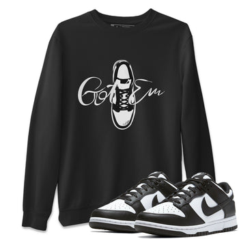 Dunk Panda Sneaker Match Tees Caligraphy Shoe Lace Sneaker Tees Dunk Low White Black SNRT Sneaker Release Tees Unisex Shirts Black 1