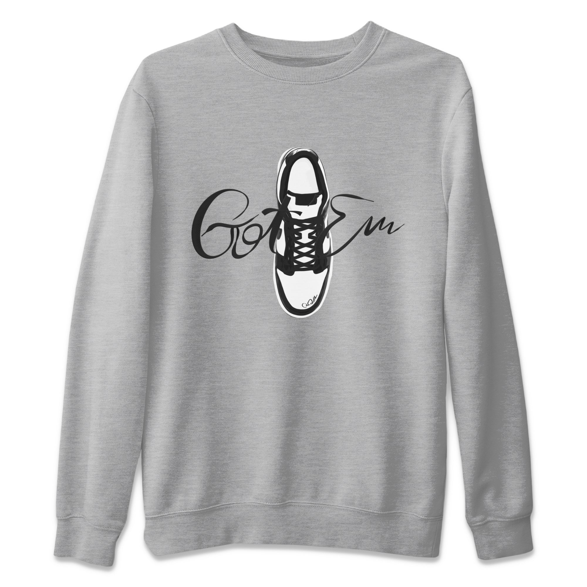 Dunk Panda Sneaker Match Tees Caligraphy Shoe Lace Sneaker Tees Dunk Low White Black SNRT Sneaker Release Tees Unisex Shirts Heather Grey 2