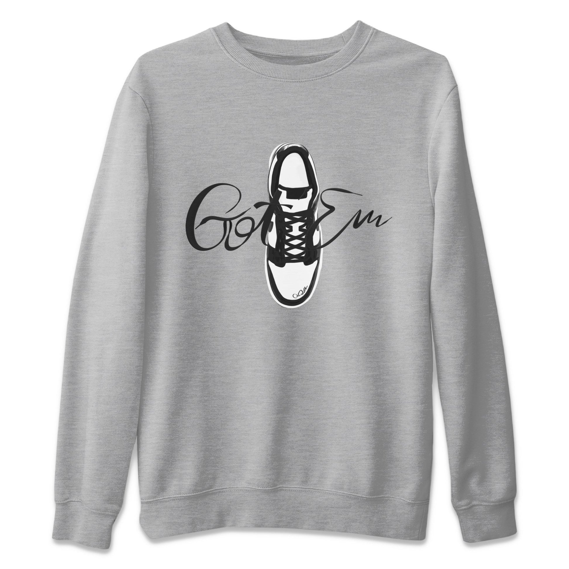 Dunk Panda Sneaker Match Tees Caligraphy Shoe Lace Sneaker Tees Dunk Low White Black SNRT Sneaker Release Tees Unisex Shirts Heather Grey 2