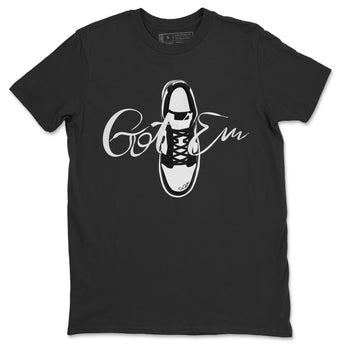 Dunk Panda Sneaker Match Tees Caligraphy Shoe Lace Sneaker Tees Dunk Low White Black SNRT Sneaker Release Tees Unisex Shirts Black 2