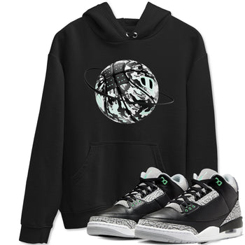 3s Green Glow shirt to match jordans Camo Basketball Planet sneaker tees Air Jordan 3 Green Glow SNRT Sneaker Release Tees unisex cotton Black 1 crew neck shirt