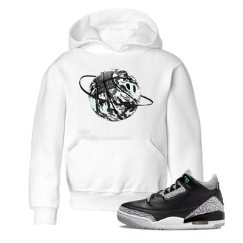 3s Green Glow shirt to match jordans Camo Basketball Planet sneaker tees Air Jordan 3 Green Glow SNRT sneaker release tees baby toddler White 1 cotton Shirt