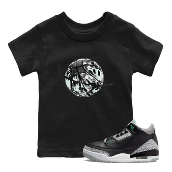3s Green Glow shirt to match jordans Camo Basketball Planet sneaker tees Air Jordan 3 Green Glow SNRT sneaker release tees baby toddler Black 1 cotton Shirt