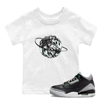 3s Green Glow shirt to match jordans Camo Basketball Planet sneaker tees Air Jordan 3 Green Glow SNRT sneaker release tees baby toddler White 1 cotton Shirt