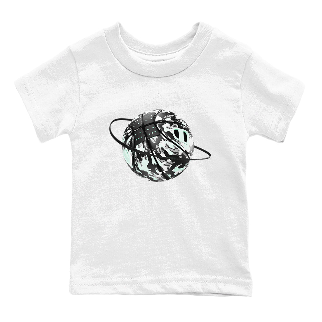 3s Green Glow shirt to match jordans Camo Basketball Planet sneaker tees Air Jordan 3 Green Glow SNRT sneaker release tees baby toddler White 2 cotton Shirt