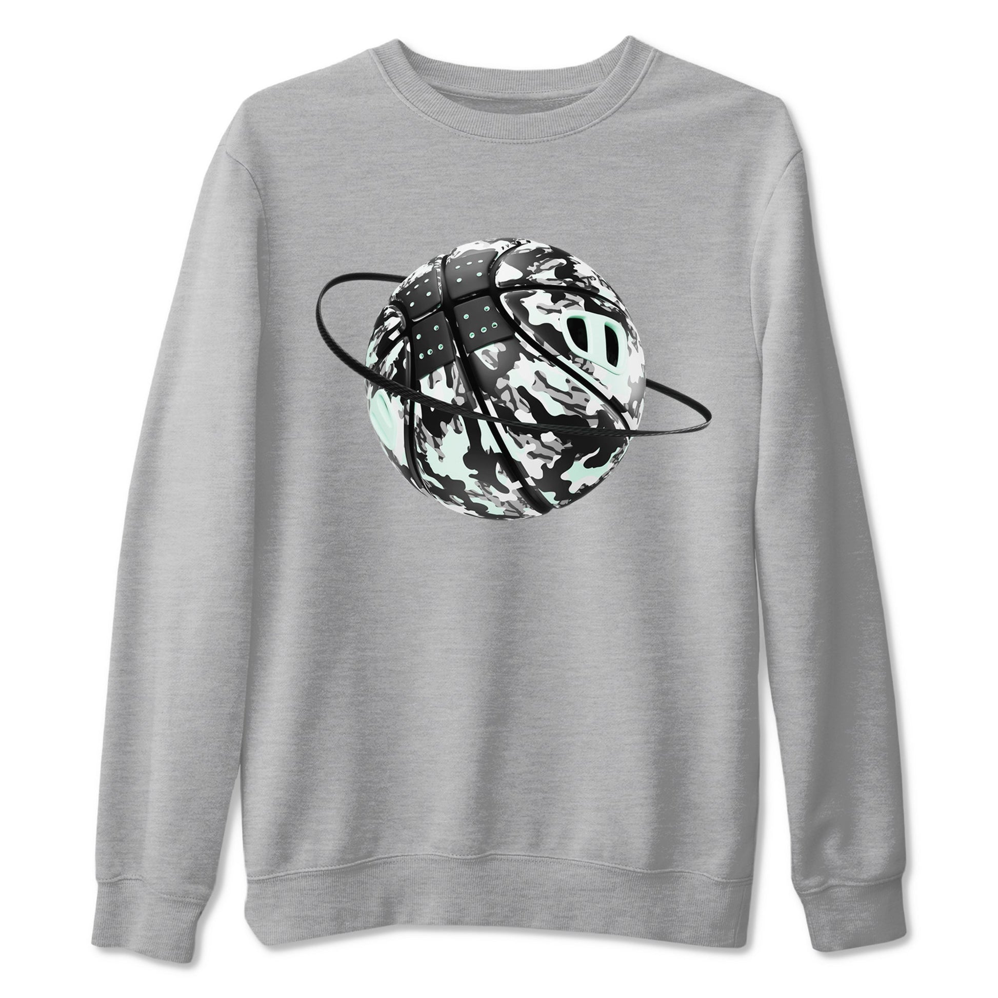 3s Green Glow shirt to match jordans Camo Basketball Planet sneaker tees Air Jordan 3 Green Glow SNRT Sneaker Release Tees unisex cotton Heather Grey 2 crew neck shirt