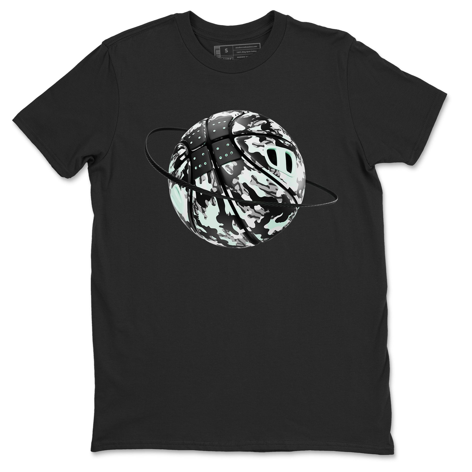 3s Green Glow shirt to match jordans Camo Basketball Planet sneaker tees Air Jordan 3 Green Glow SNRT Sneaker Release Tees unisex cotton Black 2 crew neck shirt