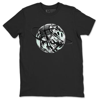 3s Green Glow shirt to match jordans Camo Basketball Planet sneaker tees Air Jordan 3 Green Glow SNRT Sneaker Release Tees unisex cotton Black 2 crew neck shirt