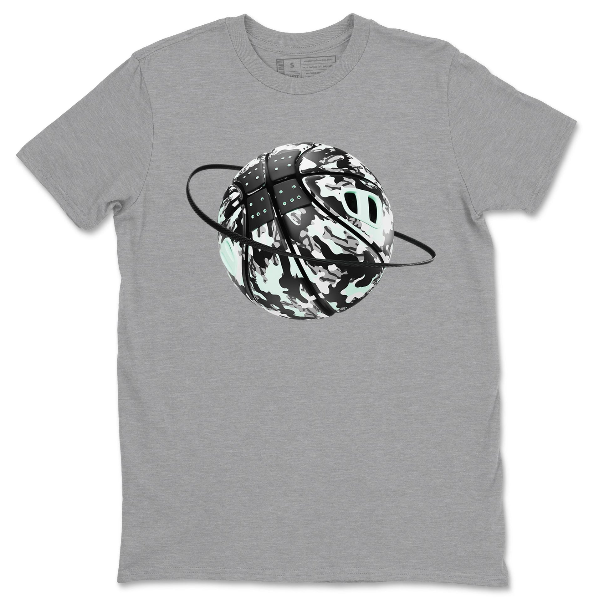3s Green Glow shirt to match jordans Camo Basketball Planet sneaker tees Air Jordan 3 Green Glow SNRT Sneaker Release Tees unisex cotton Heather Grey 2 crew neck shirt