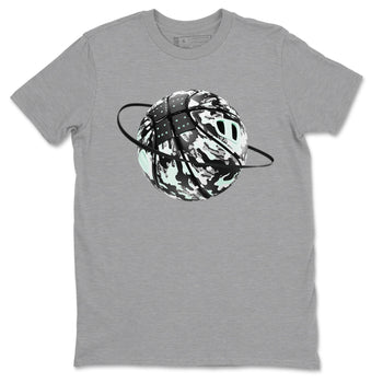 3s Green Glow shirt to match jordans Camo Basketball Planet sneaker tees Air Jordan 3 Green Glow SNRT Sneaker Release Tees unisex cotton Heather Grey 2 crew neck shirt