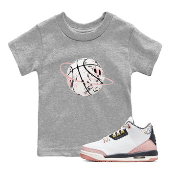 Air Jordan 3 GS Vintage Floral shirt to match jordans Camo Basketball Planet sneaker tees Air Jordan 3 Vintage Floral SNRT sneaker release tees baby toddler Heather Grey 1 cotton Shirt