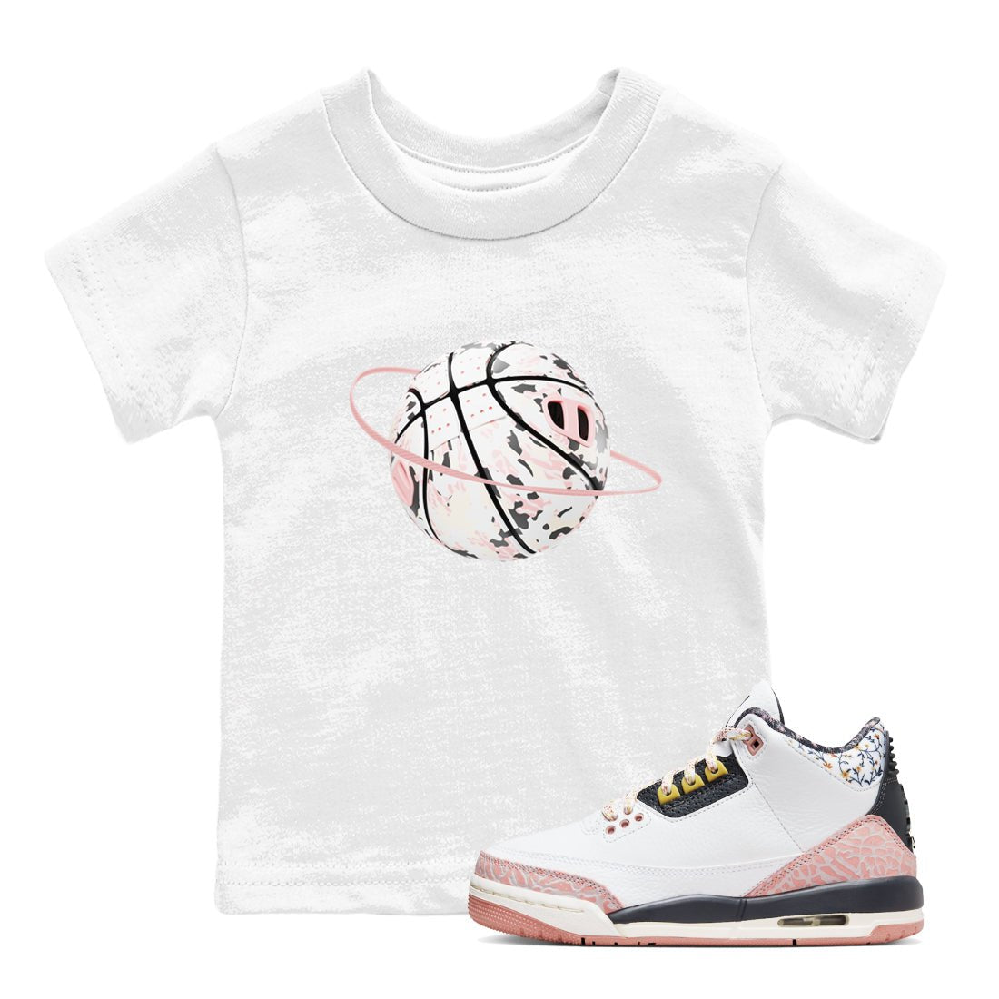 Air Jordan 3 GS Vintage Floral shirt to match jordans Camo Basketball Planet sneaker tees Air Jordan 3 Vintage Floral SNRT sneaker release tees baby toddler White 1 cotton Shirt