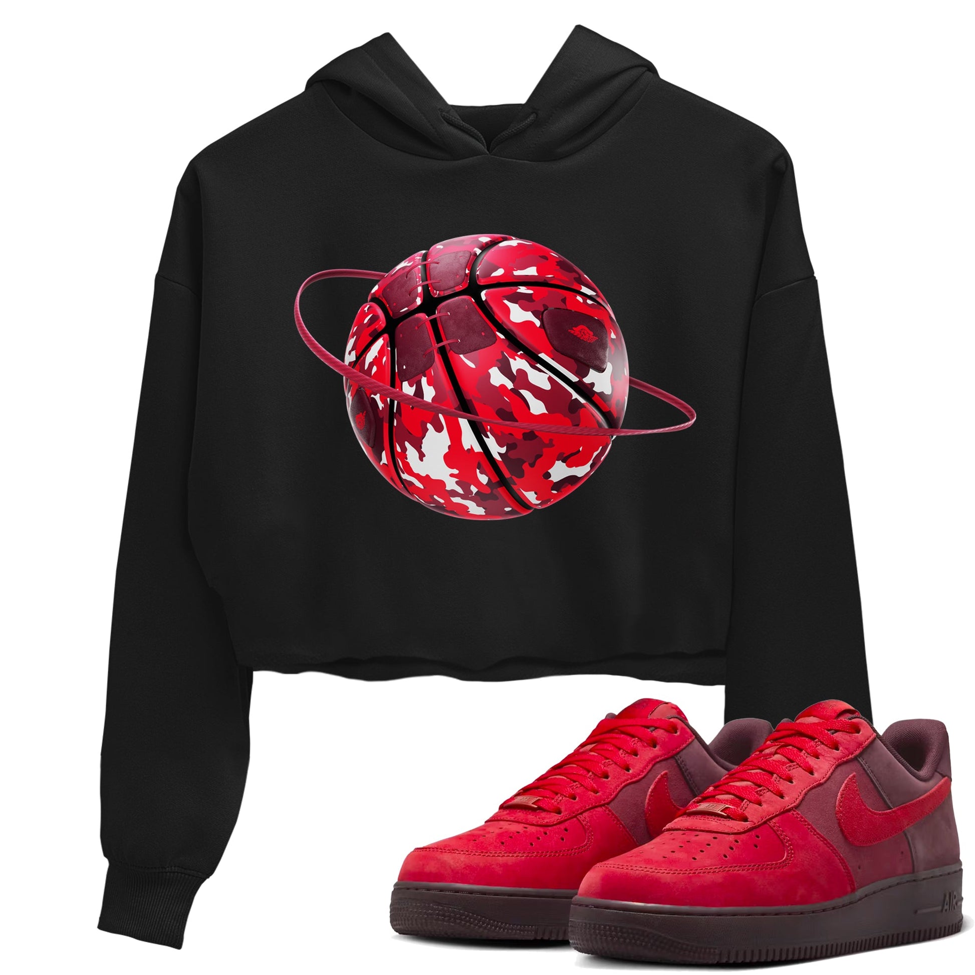 Air Force 1 Layers of Love shirt to match jordans Camo Basketball Planet sneaker tees af1 Layers of Love SNRT Sneaker Release Tees Black 1 crop length shirt