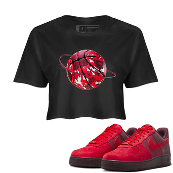 Air Force 1 Layers of Love shirt to match jordans Camo Basketball Planet sneaker tees af1 Layers of Love SNRT Sneaker Release Tees Black 1 crop length shirt