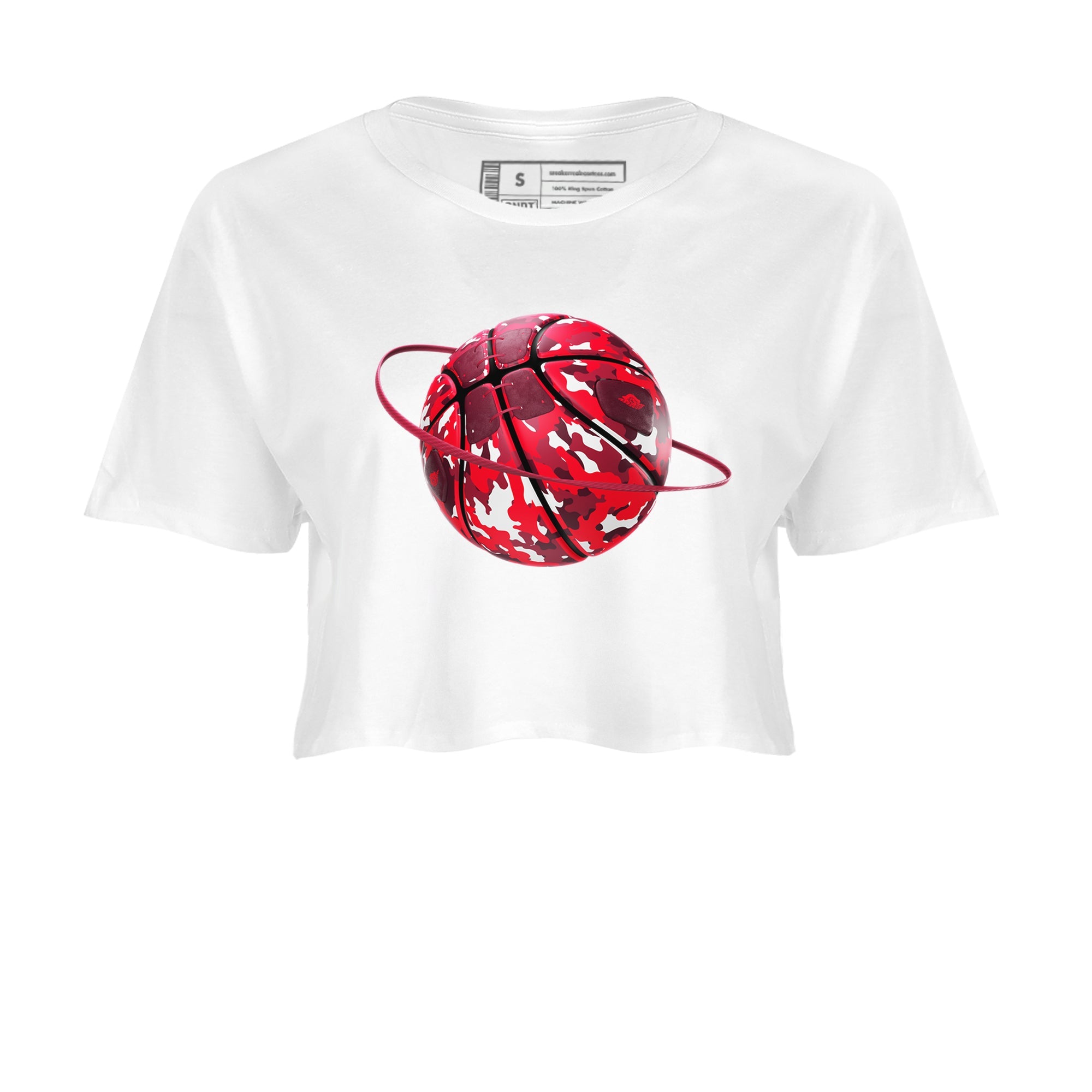 Air Force 1 Layers of Love shirt to match jordans Camo Basketball Planet sneaker tees af1 Layers of Love SNRT Sneaker Release Tees White 2 crop length shirt