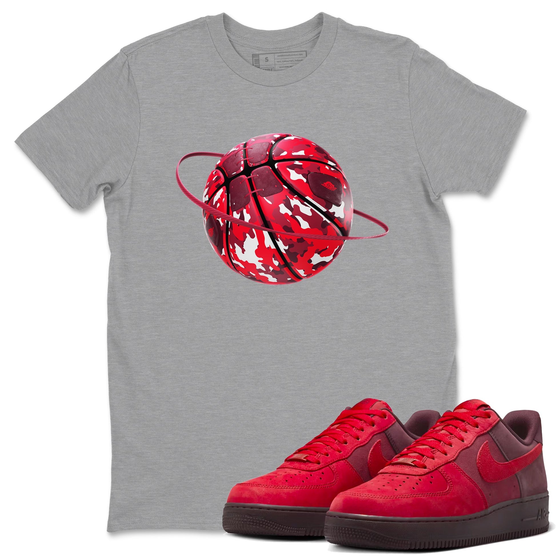 Air Force 1 Layers of Love shirt to match jordans Camo Basketball Planet sneaker tees af1 Layers of Love SNRT Sneaker Release Tees unisex cotton Heather Grey 1 crew neck shirt
