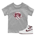 1s Metallic Burgundy shirt to match jordans Camo Basketball Planet sneaker tees AJ1 Metallic Burgundy SNRT Sneaker Release Tees Baby Toddler Heather Grey 1 T-Shirt