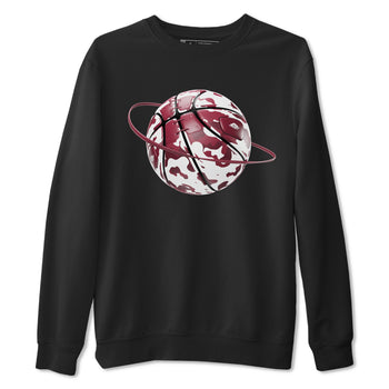 1s Metallic Burgundy shirt to match jordans Camo Basketball Planet sneaker tees AJ1 Metallic Burgundy SNRT Sneaker Release Tees Unisex Black 2 T-Shirt