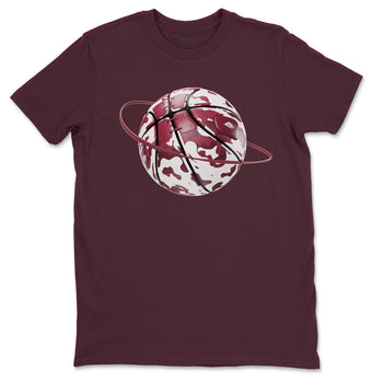 1s Metallic Burgundy shirt to match jordans Camo Basketball Planet sneaker tees AJ1 Metallic Burgundy SNRT Sneaker Release Tees Unisex Maroon 2 T-Shirt