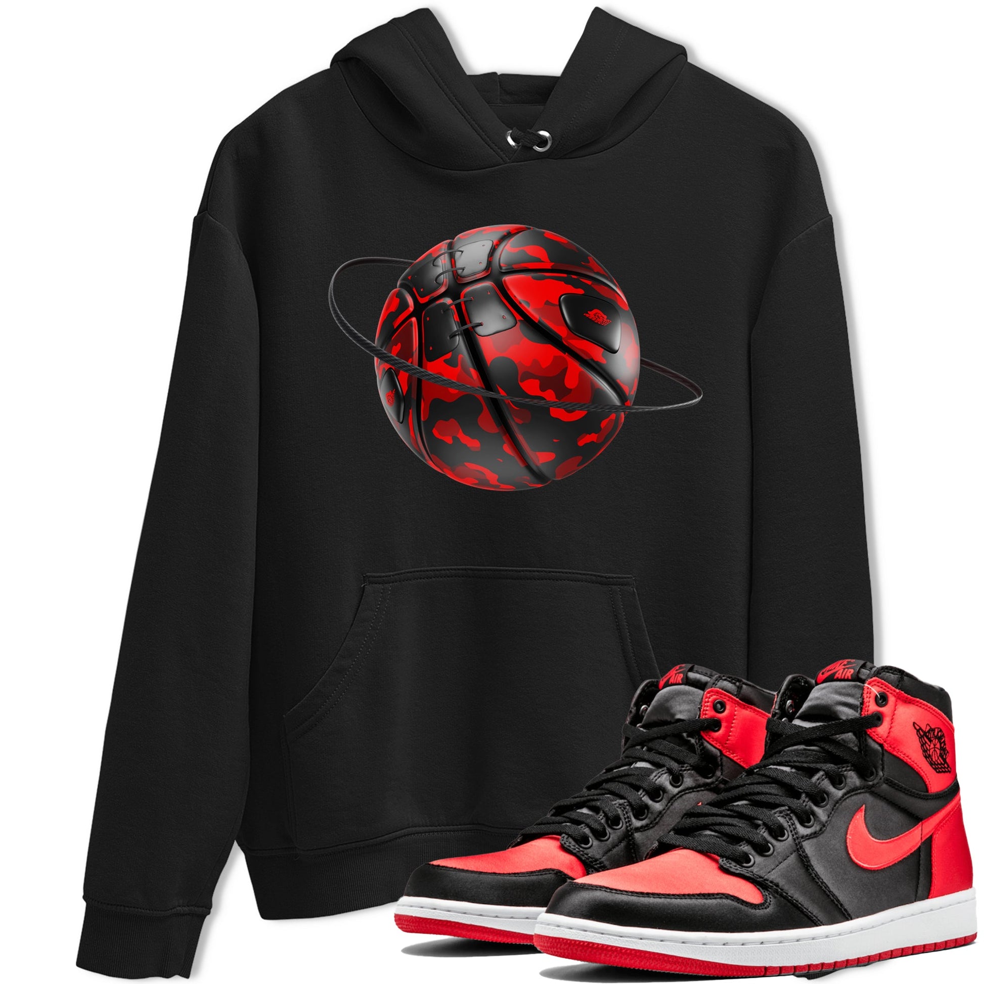 Air Jordan 1 Satin Bred shirt to match jordans Camo Basketball Planet sneaker tees AJ1Satin Bred SNRT Sneaker Release Tees Unisex Black 1 T-Shirt