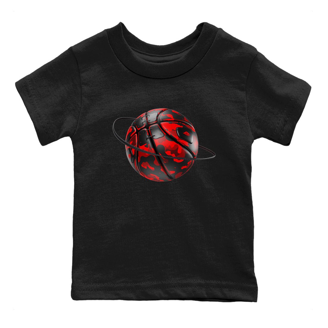 Air Jordan 1 Satin Bred shirt to match jordans Camo Basketball Planet sneaker tees AJ1Satin Bred SNRT Sneaker Release Tees Baby Toddler Black 2 T-Shirt
