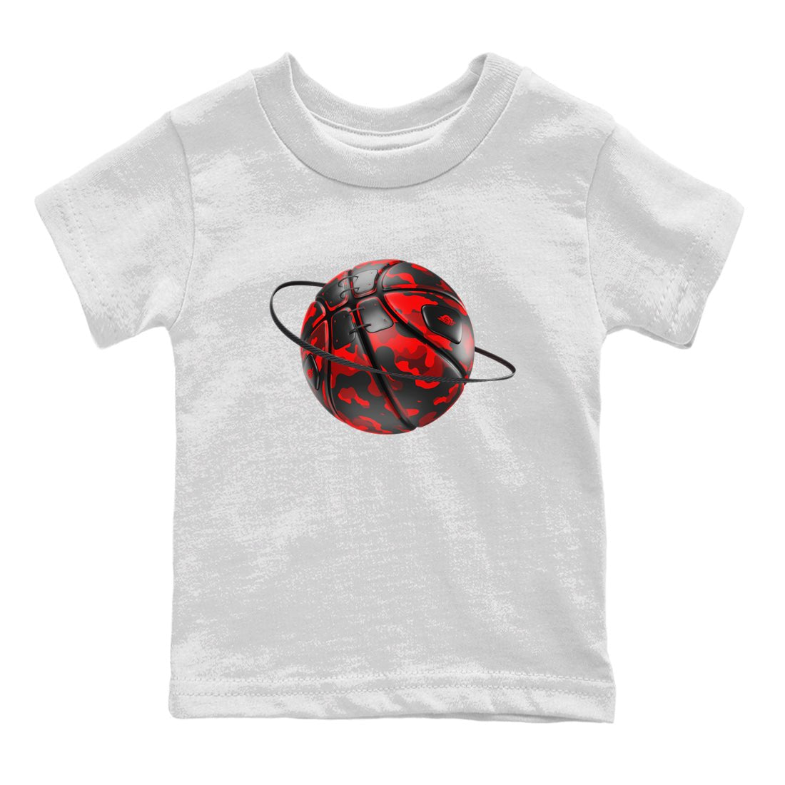 Air Jordan 1 Satin Bred shirt to match jordans Camo Basketball Planet sneaker tees AJ1Satin Bred SNRT Sneaker Release Tees Baby Toddler White 2 T-Shirt