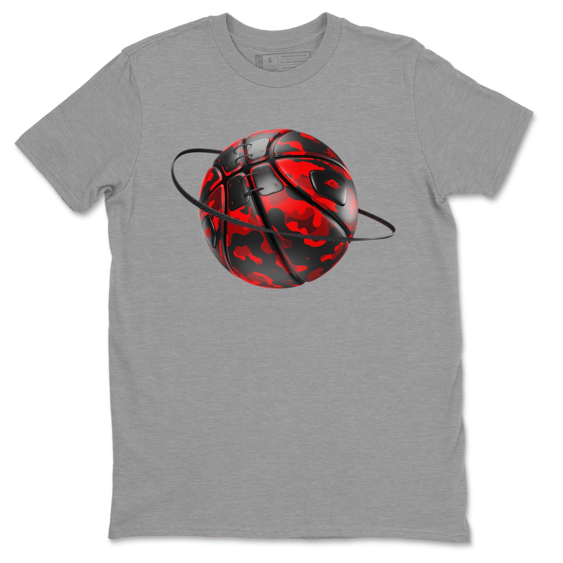 Air Jordan 1 Satin Bred shirt to match jordans Camo Basketball Planet sneaker tees AJ1Satin Bred SNRT Sneaker Release Tees Unisex Heather Grey 2 T-Shirt